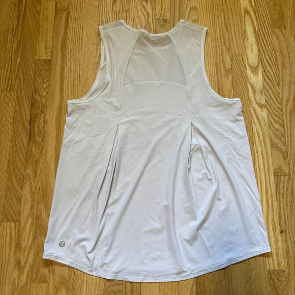 Lululemon | White Tank Top with Mesh and Reflective  Dots - Picture 7 of 7